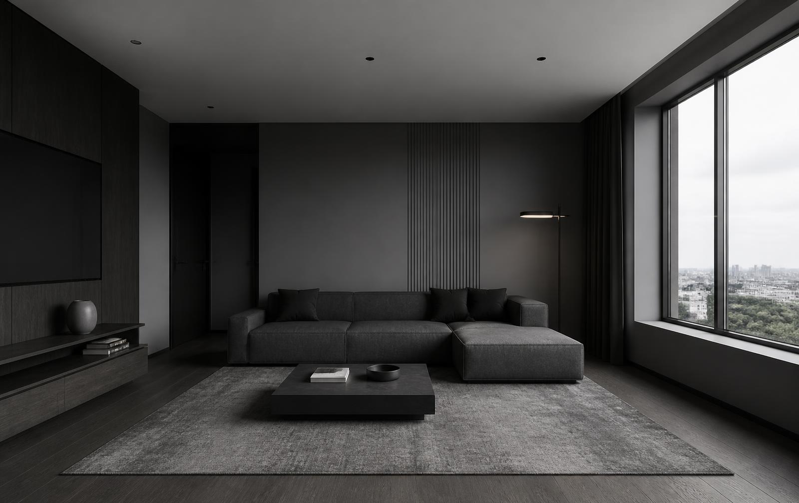 Conceptual interior room used to demonstrate a material and lighting configurator